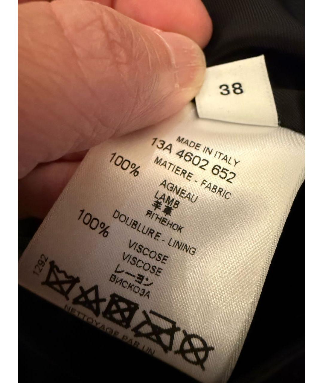 GIVENCHY Черная кожаная юбка миди, фото 3