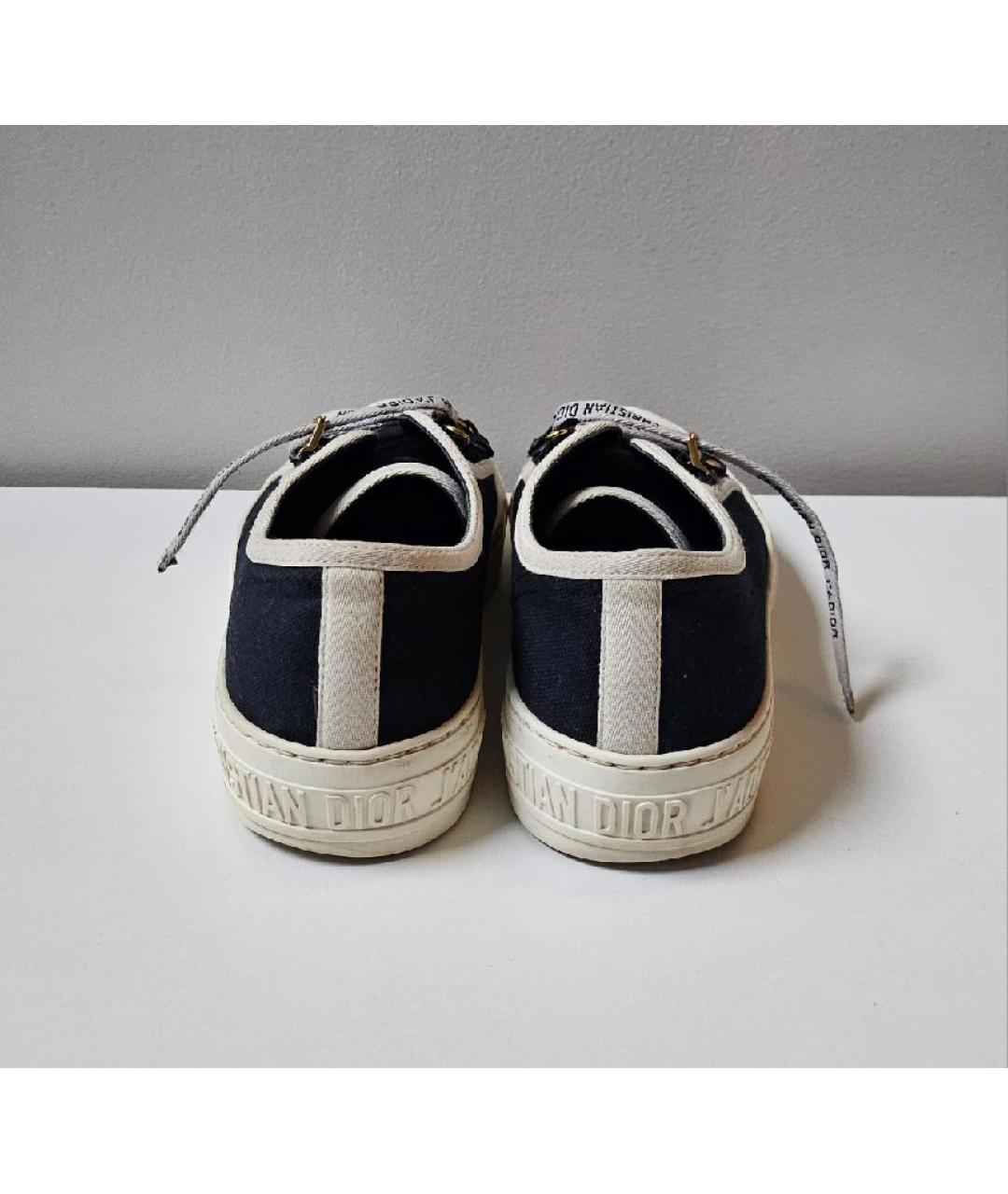 CHRISTIAN DIOR Черные текстильные кеды, фото 4