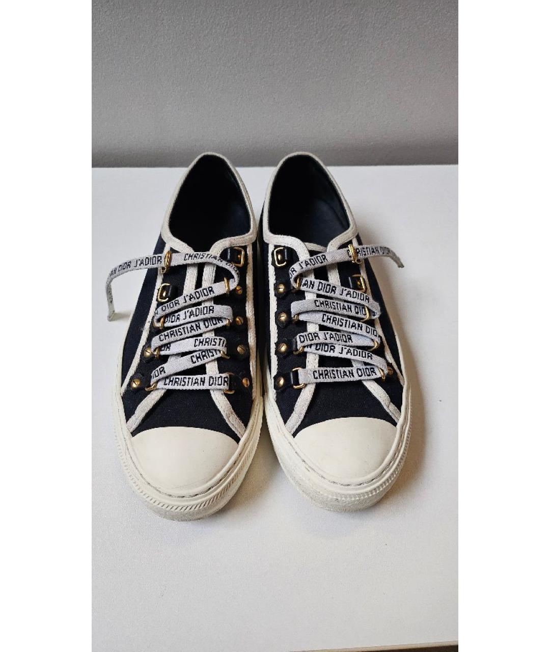 CHRISTIAN DIOR Черные текстильные кеды, фото 2
