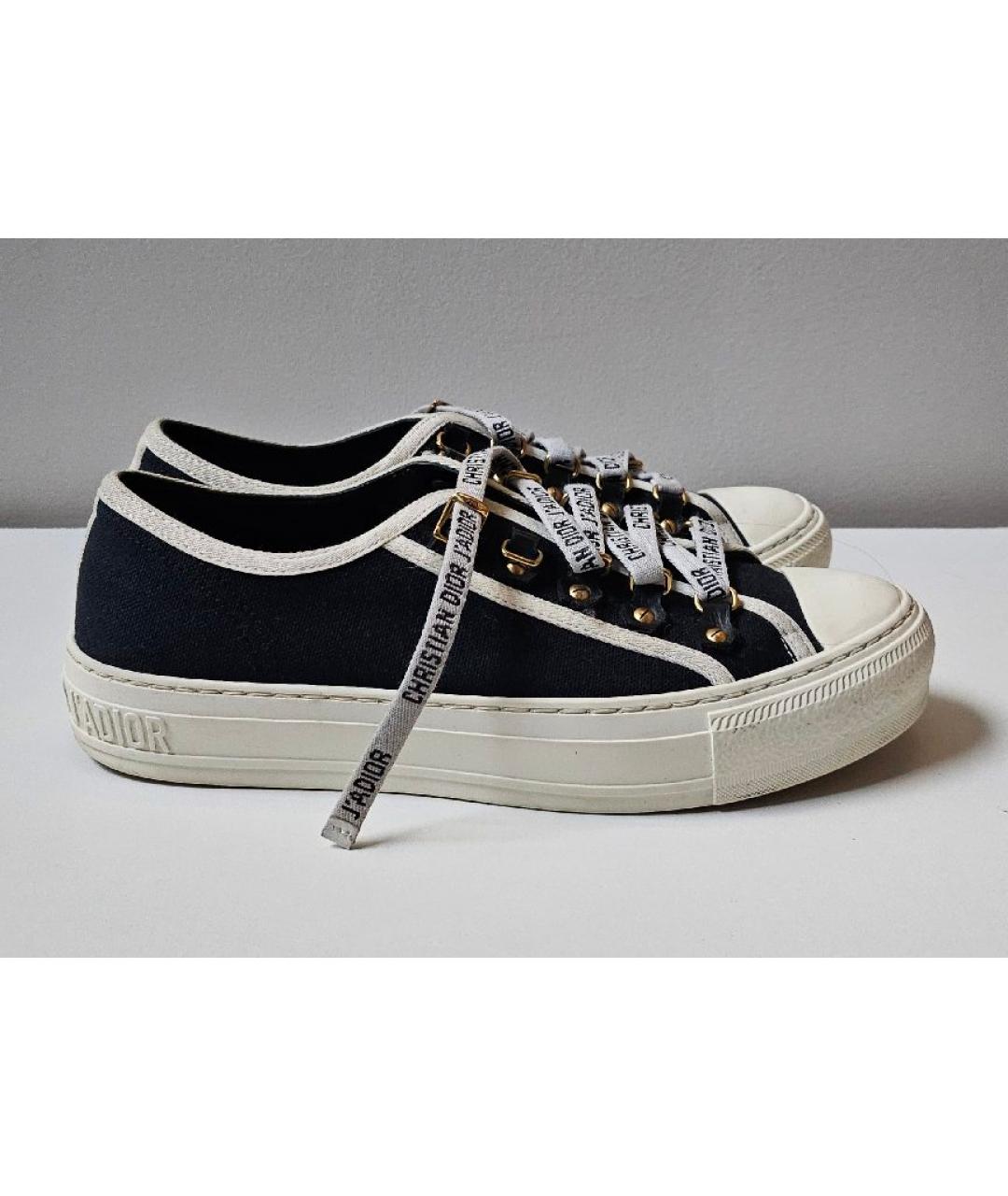 CHRISTIAN DIOR Черные текстильные кеды, фото 6