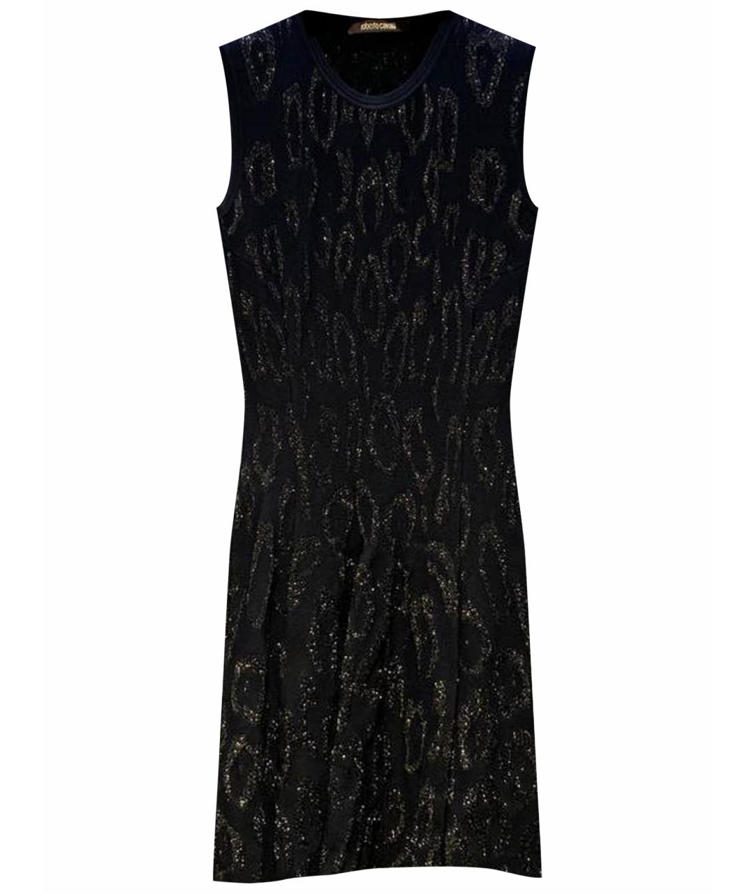 ROBERTO CAVALLI Черное шерстяное вечернее платье, фото 1