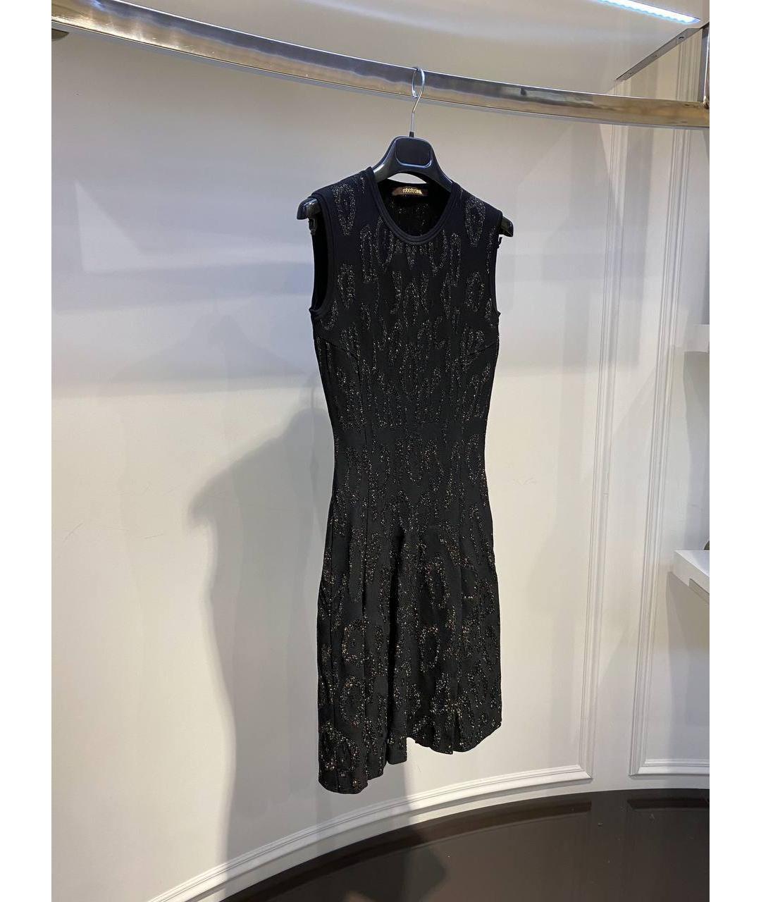 ROBERTO CAVALLI Черное шерстяное вечернее платье, фото 2