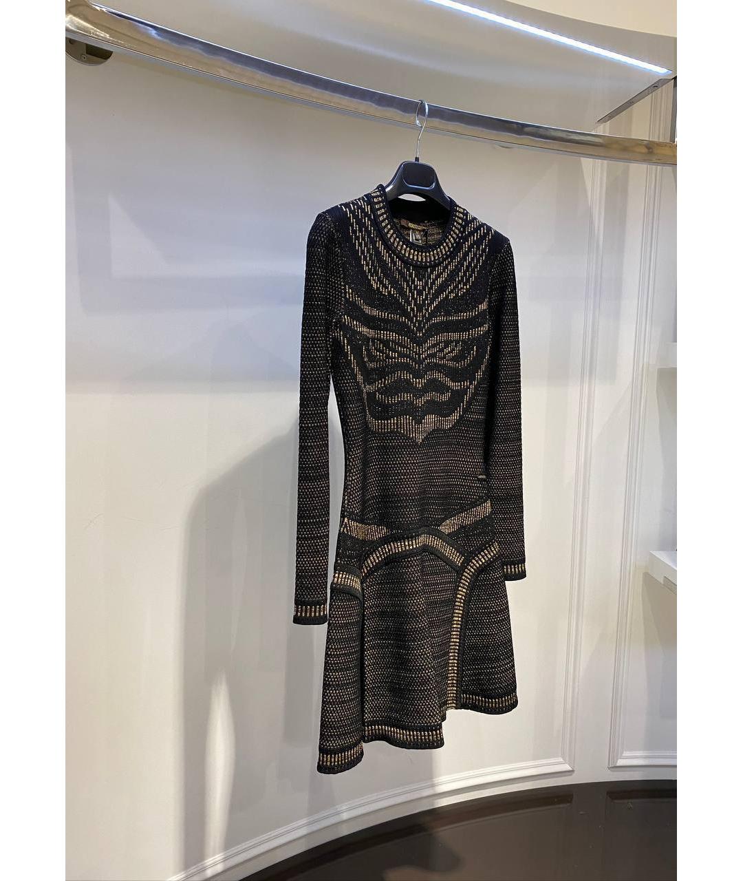 ROBERTO CAVALLI Коричневое вискозное платье, фото 2