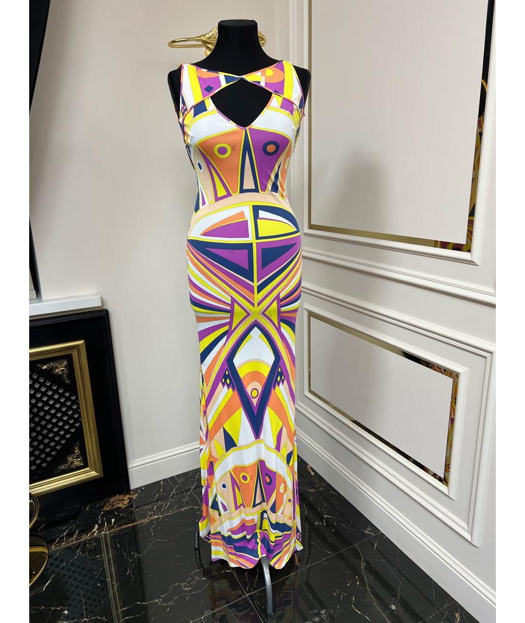 EMILIO PUCCI Мульти хлопковое платье, фото 9