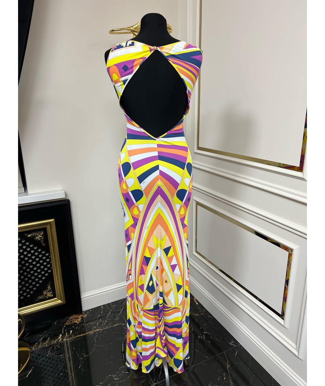 EMILIO PUCCI Мульти хлопковое платье, фото 3