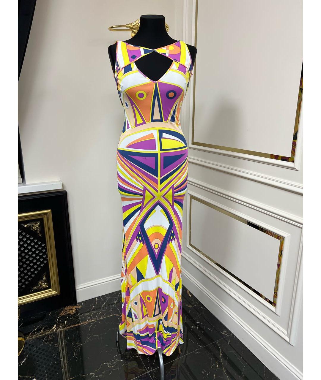 EMILIO PUCCI Мульти хлопковое платье, фото 2