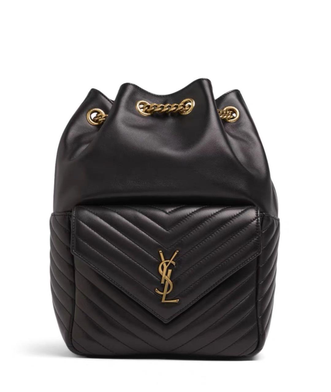 SAINT LAURENT Черный кожаный рюкзак, фото 4