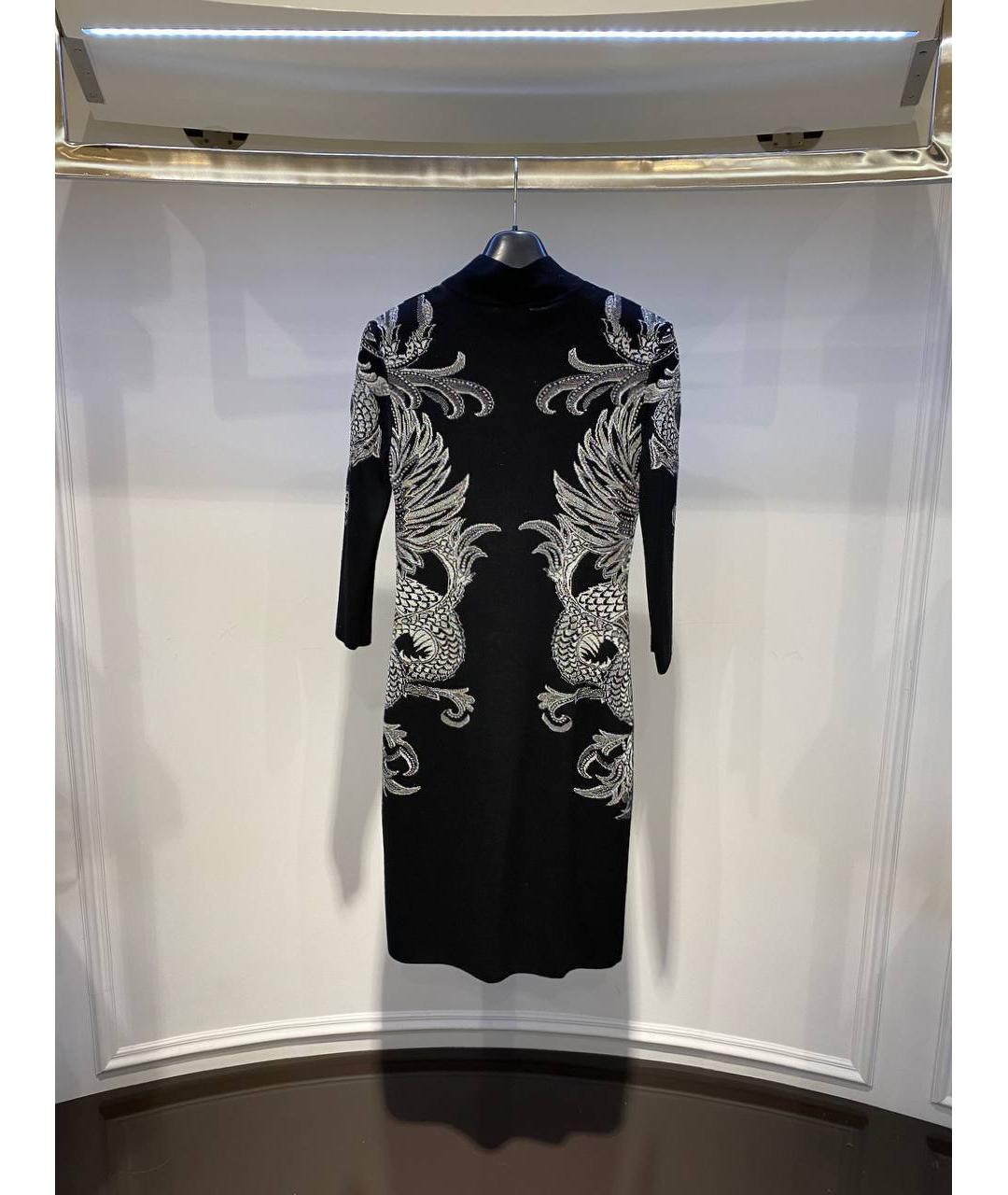 ROBERTO CAVALLI Серое шерстяное платье, фото 3