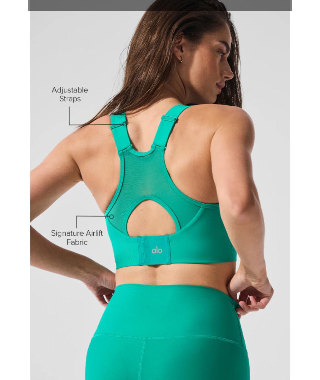 ALO YOGA Зеленый синтетический корсет, фото 4
