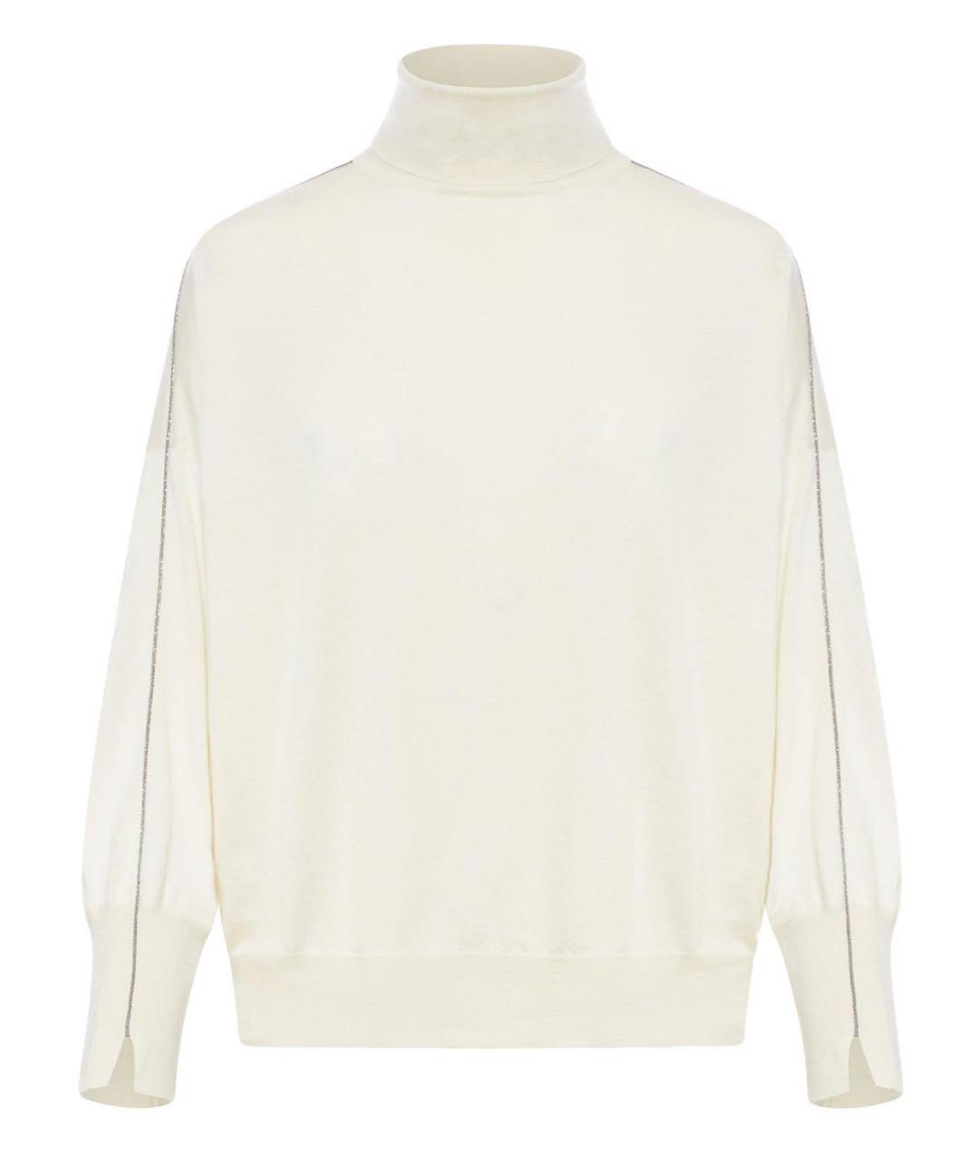 BRUNELLO CUCINELLI Бежевый кашемировый джемпер / свитер, фото 3