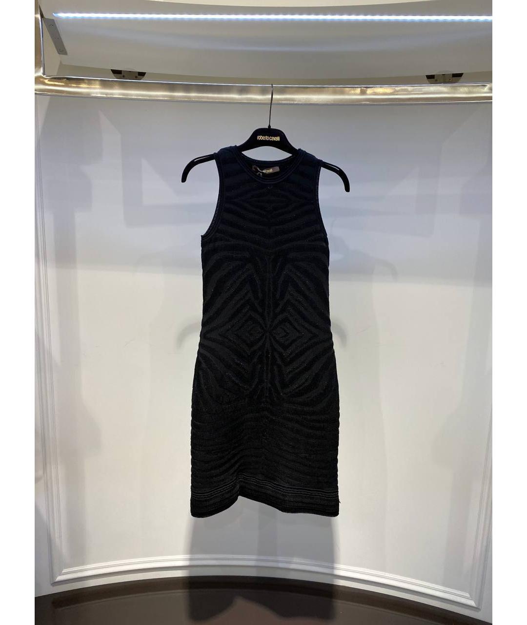 ROBERTO CAVALLI Черное вискозное вечернее платье, фото 4