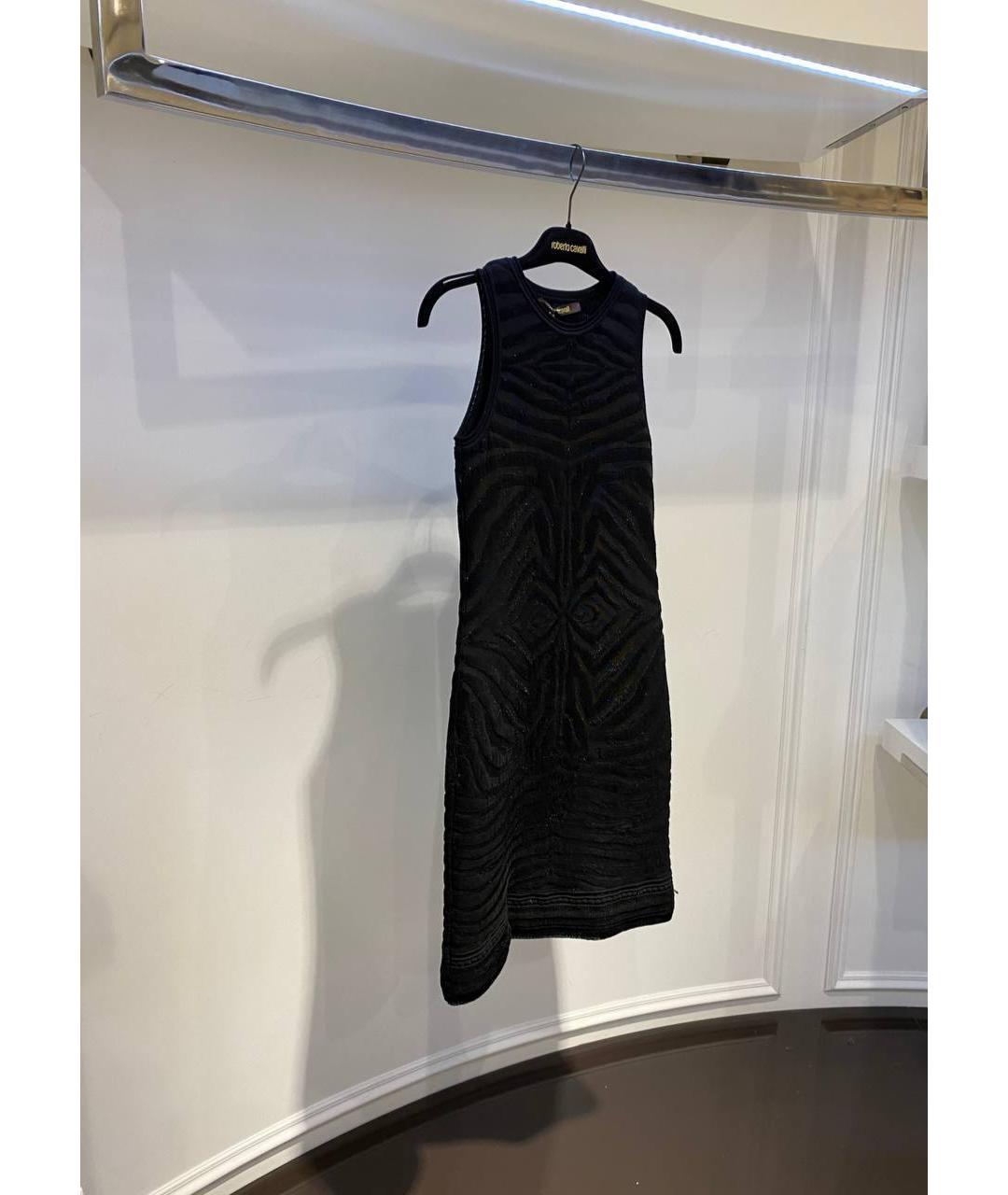 ROBERTO CAVALLI Черное вискозное вечернее платье, фото 2