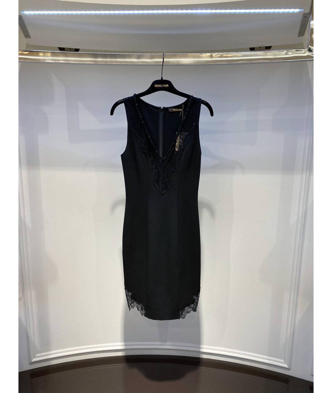 ROBERTO CAVALLI Черное вискозное вечернее платье, фото 4