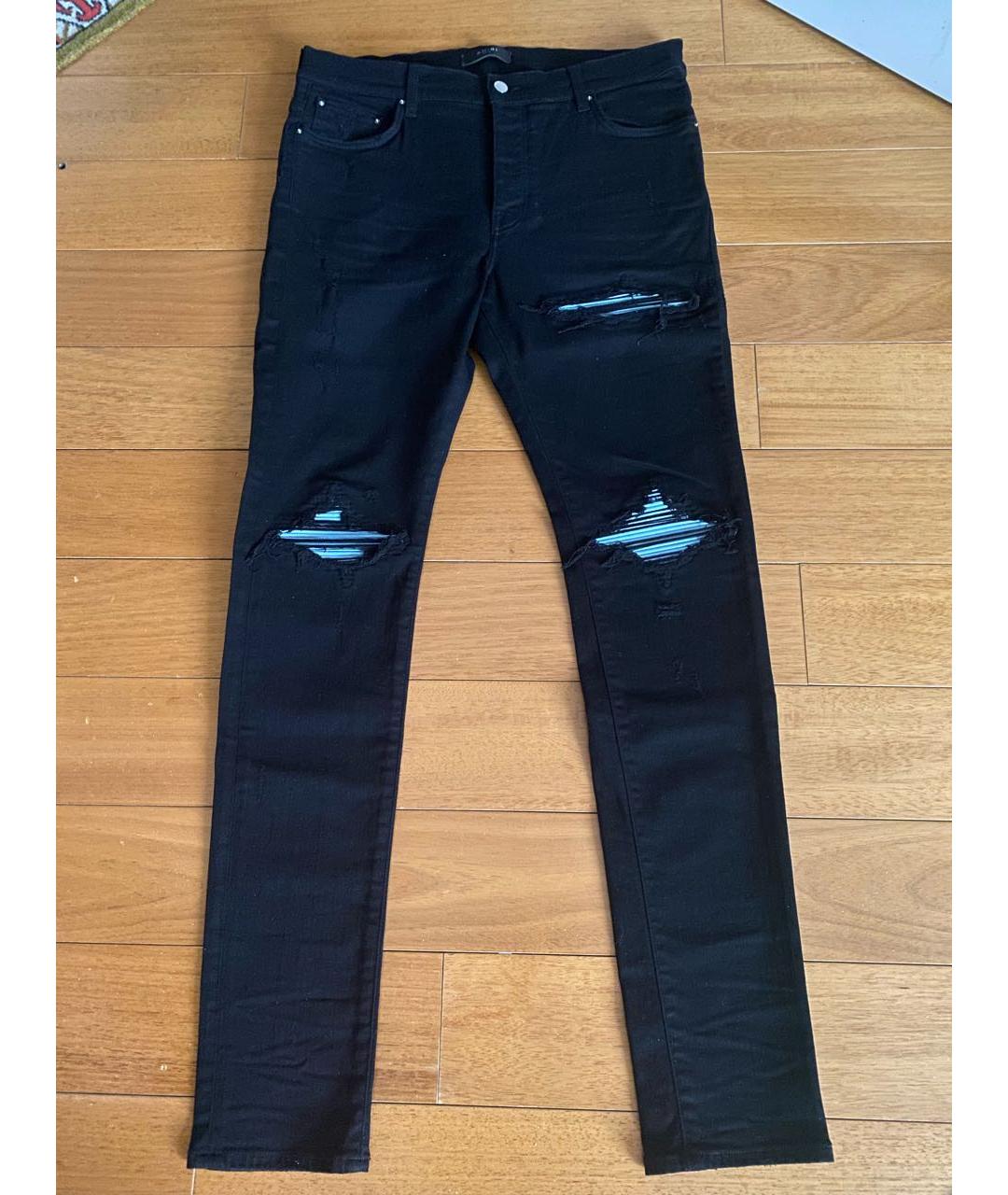 AMIRI Черные хлопковые джинсы скинни, фото 9
