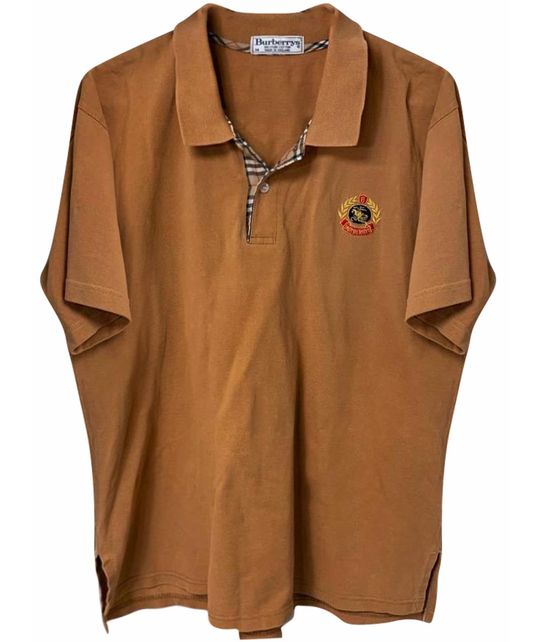 BURBERRY Оранжевая хлопковая футболка, фото 1