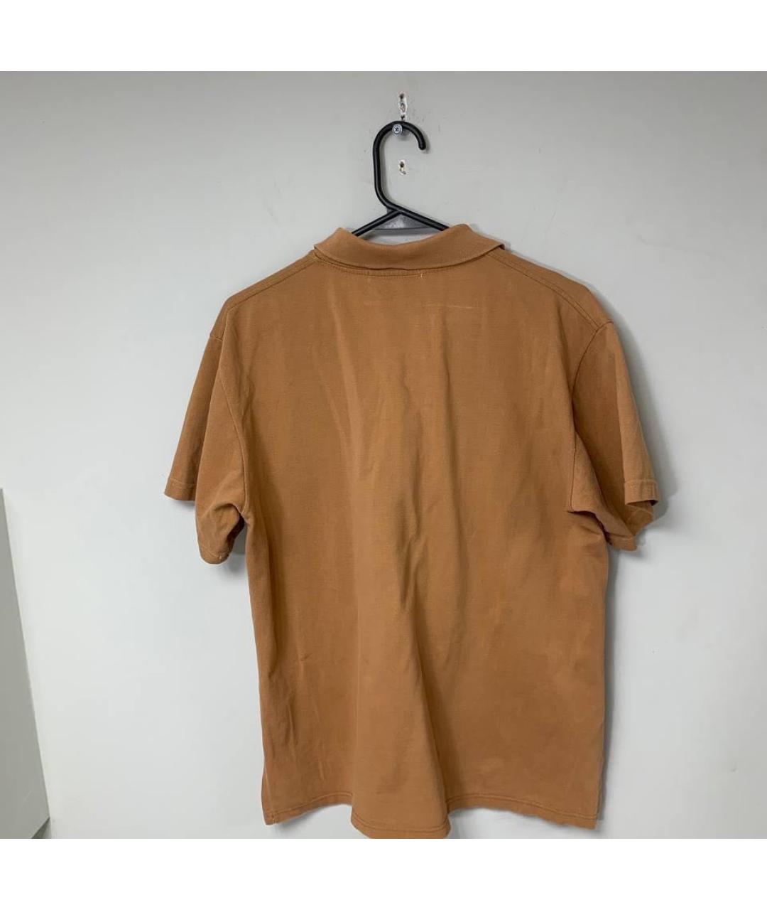BURBERRY Оранжевая хлопковая футболка, фото 3
