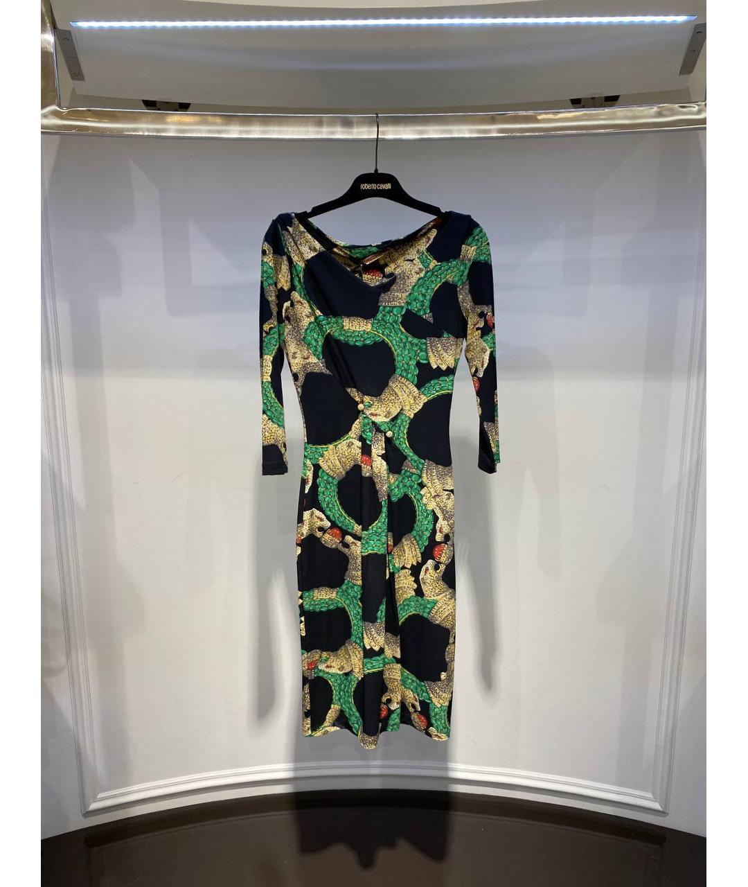 ROBERTO CAVALLI Мульти полиамидовое вечернее платье, фото 3