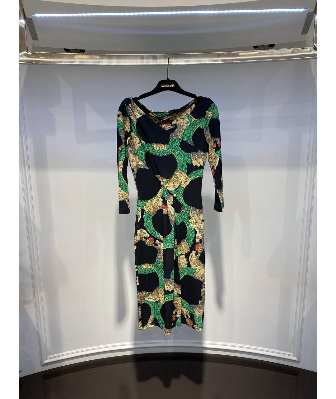 ROBERTO CAVALLI Мульти полиамидовое вечернее платье, фото 4