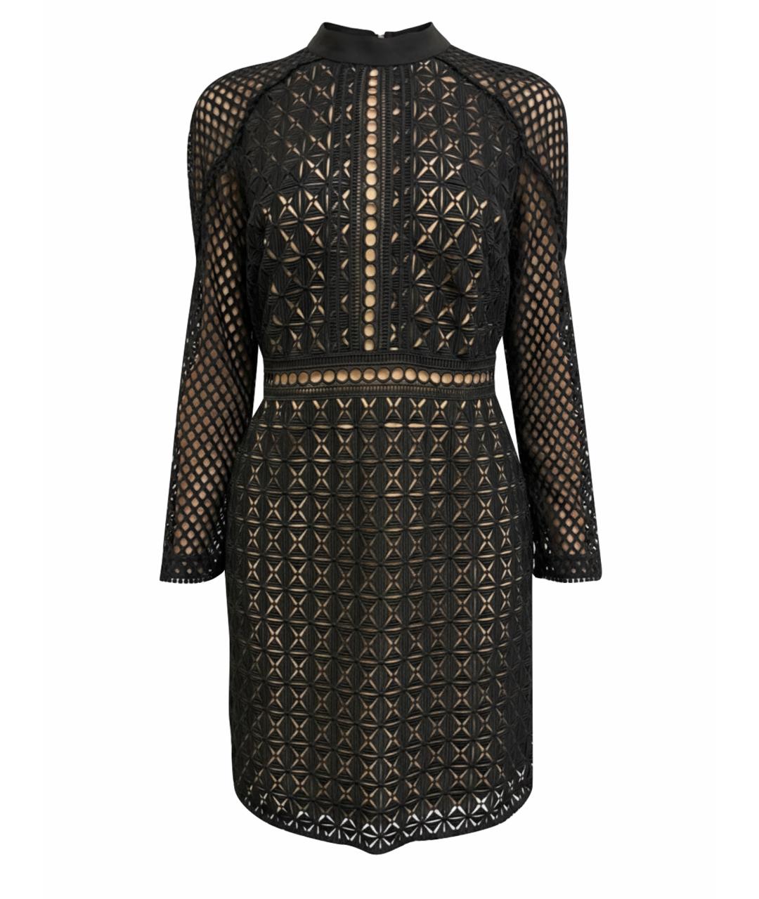 SELF-PORTRAIT Черное полиэстеровое коктейльное платье, фото 1