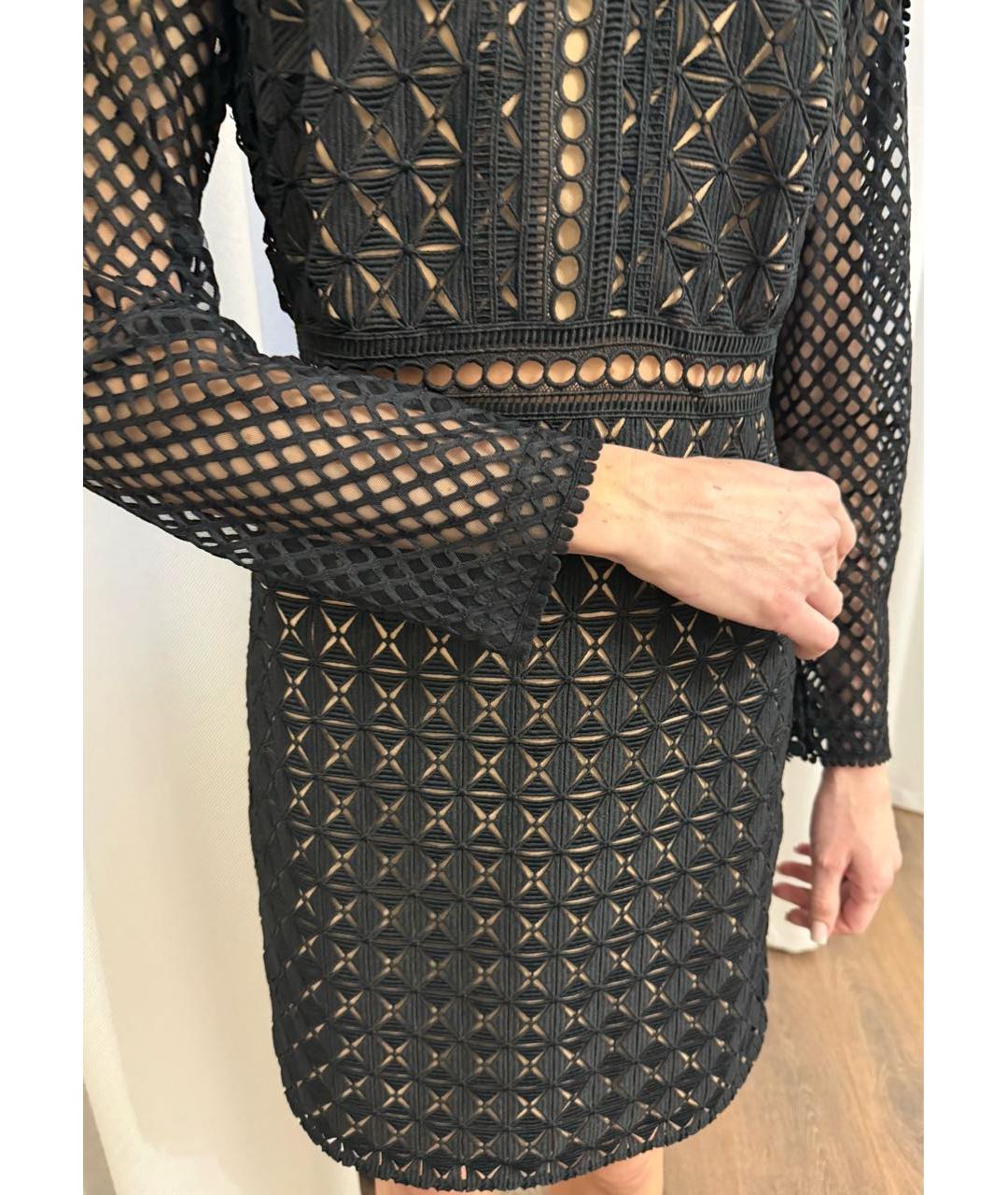 SELF-PORTRAIT Черное полиэстеровое коктейльное платье, фото 5