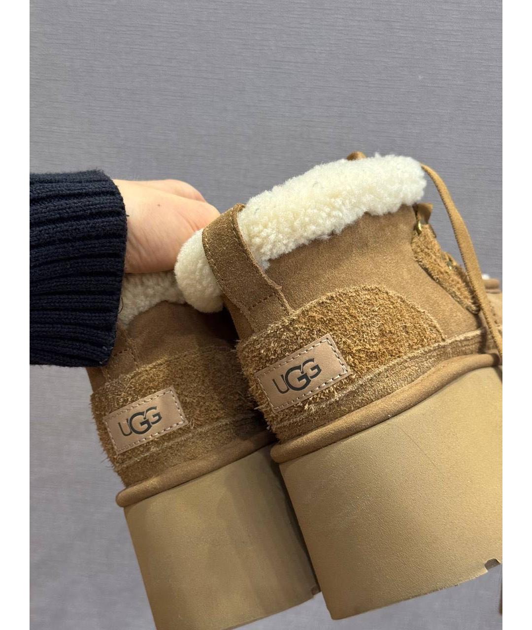 UGG AUSTRALIA Коричневые замшевые ботинки, фото 4