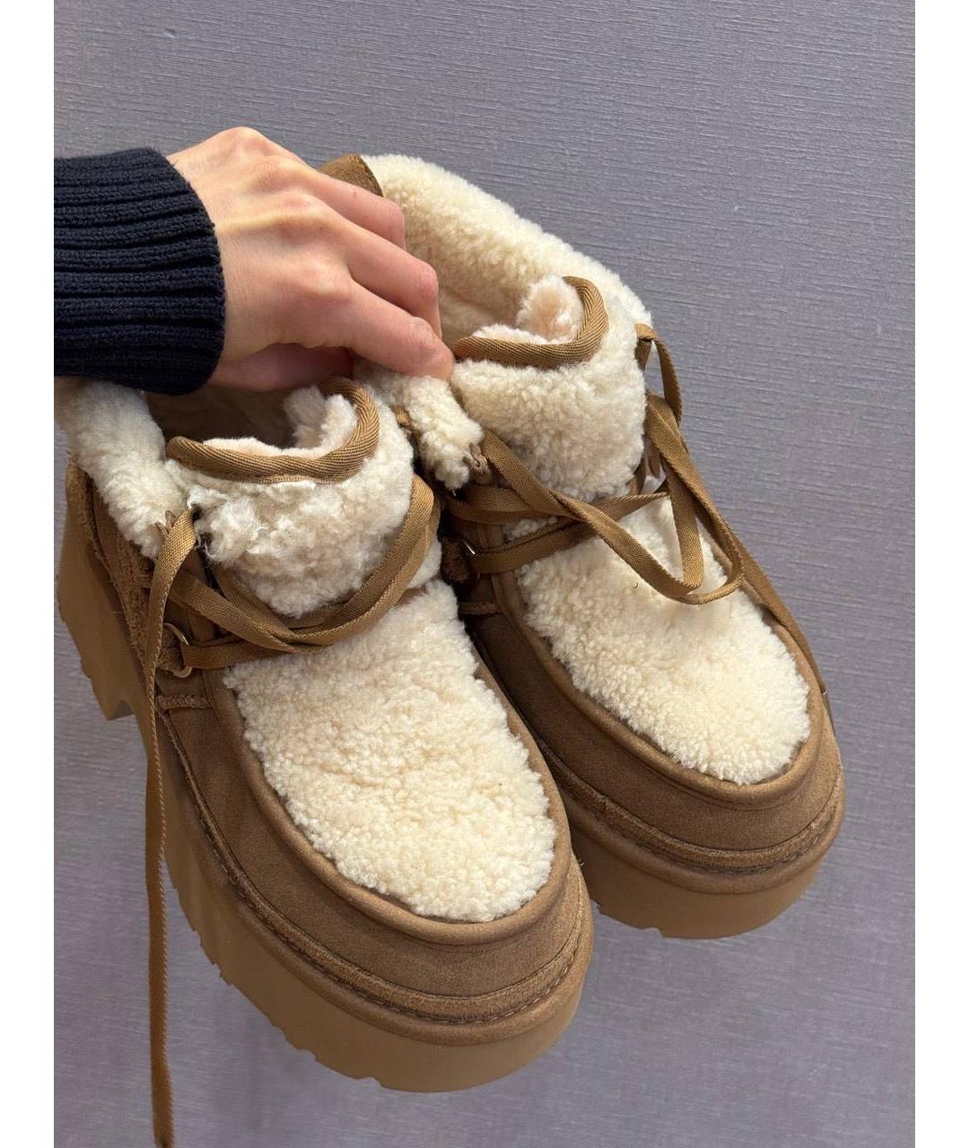 UGG AUSTRALIA Коричневые замшевые ботинки, фото 3