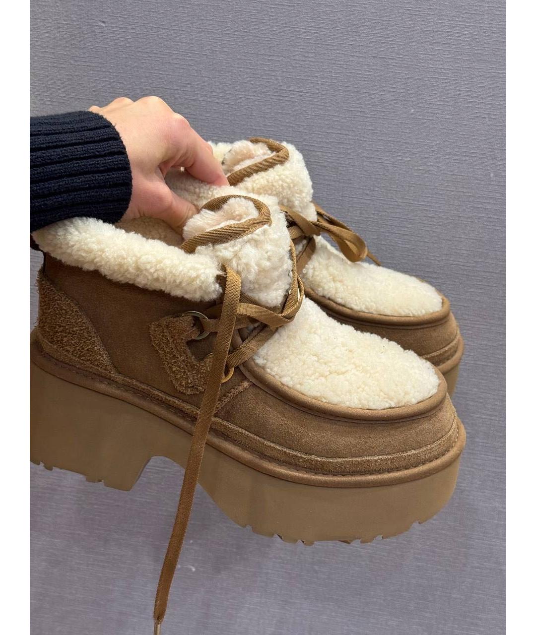 UGG AUSTRALIA Коричневые замшевые ботинки, фото 2