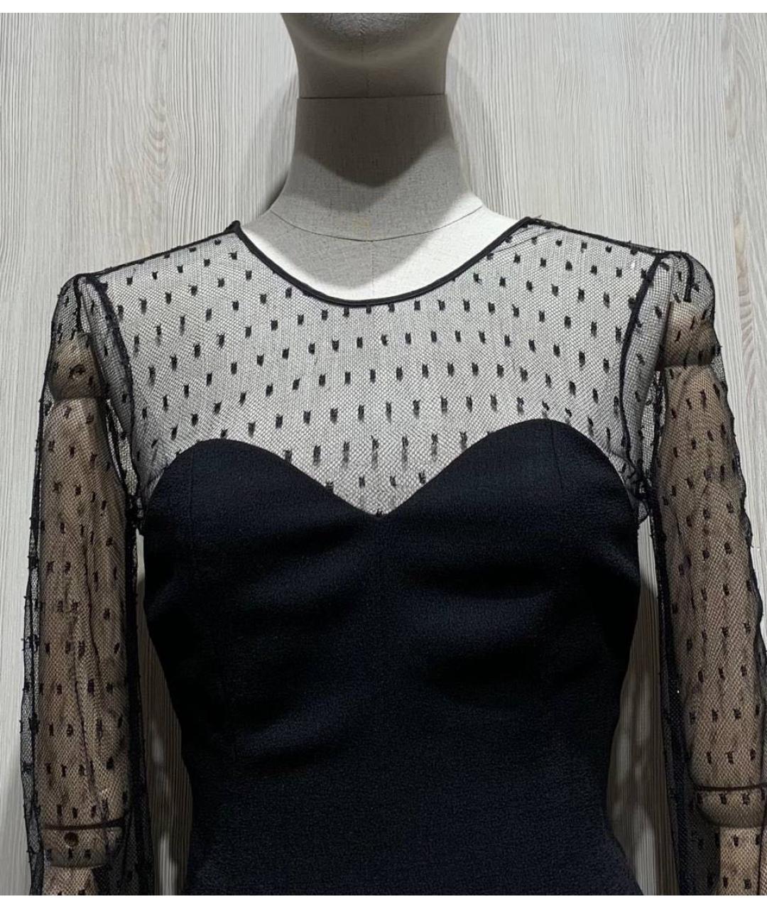 SAINT LAURENT Черное шерстяное вечернее платье, фото 3