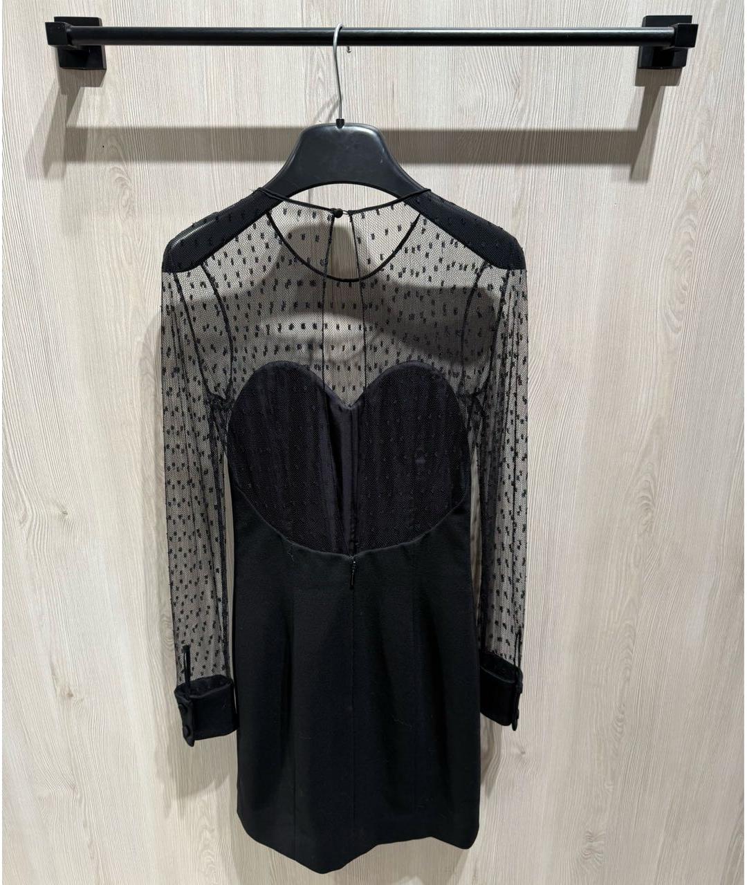 SAINT LAURENT Черное шерстяное вечернее платье, фото 4