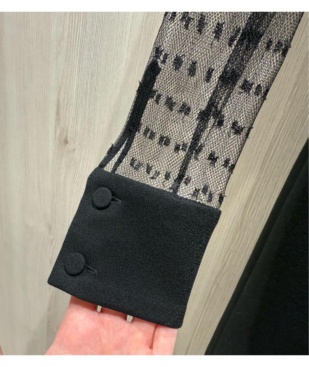 SAINT LAURENT Черное шерстяное вечернее платье, фото 5