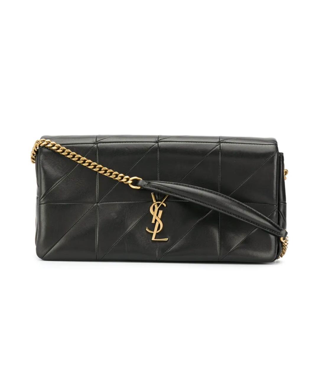 SAINT LAURENT Черная кожаная сумка через плечо, фото 5
