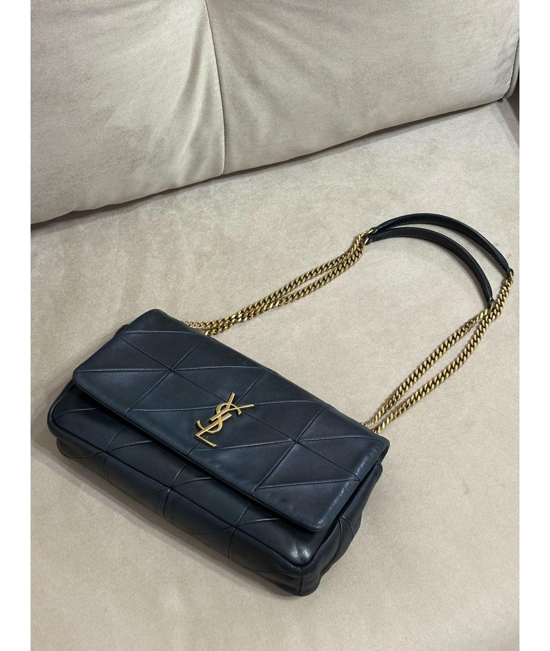 SAINT LAURENT Черная кожаная сумка через плечо, фото 4