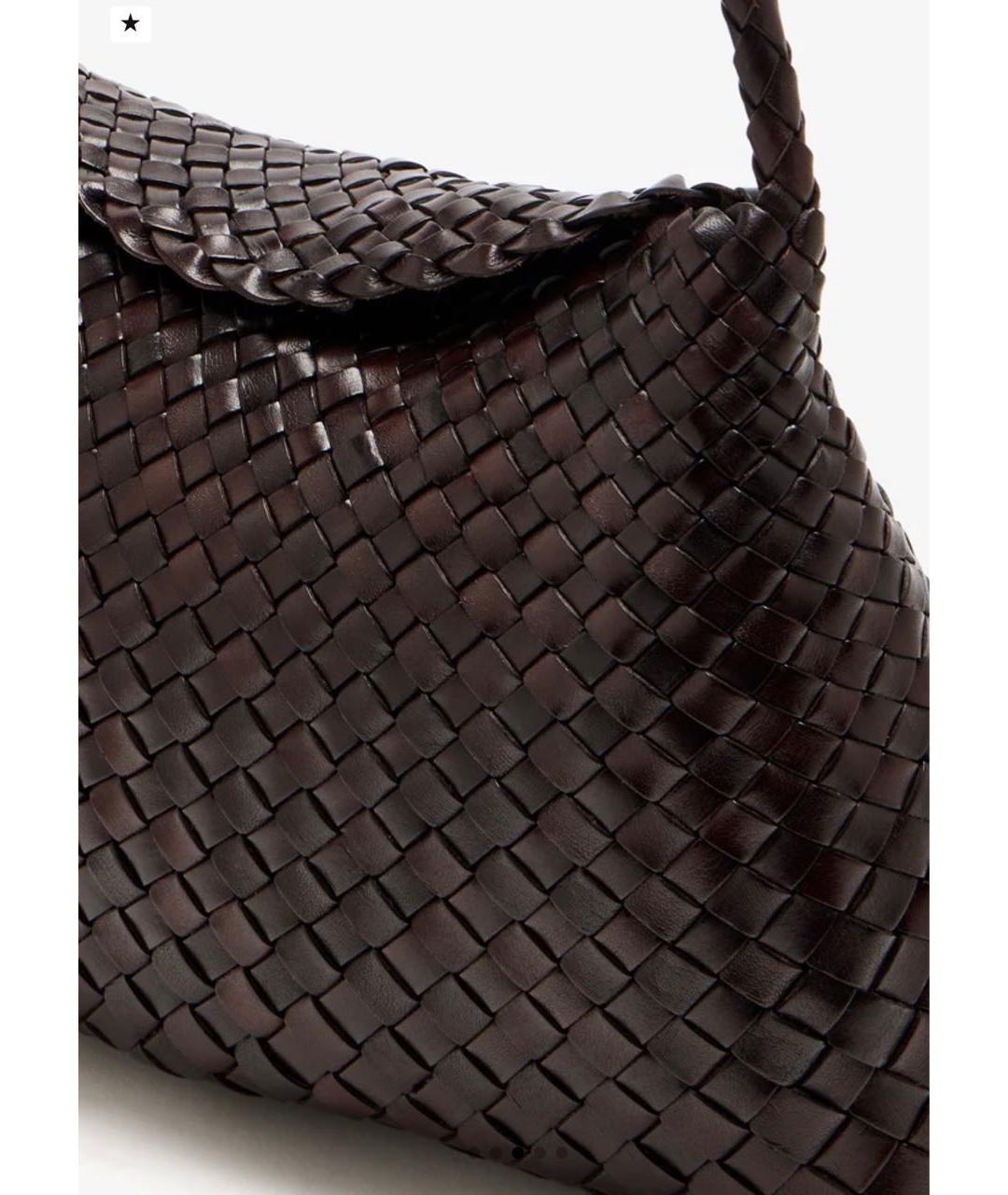 Dragon Diffusion Коричневая кожаная сумка через плечо, фото 3