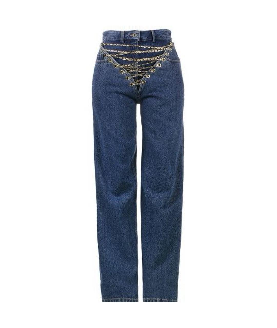 Y/PROJECT Темно-синие хлопковые прямые джинсы, фото 1