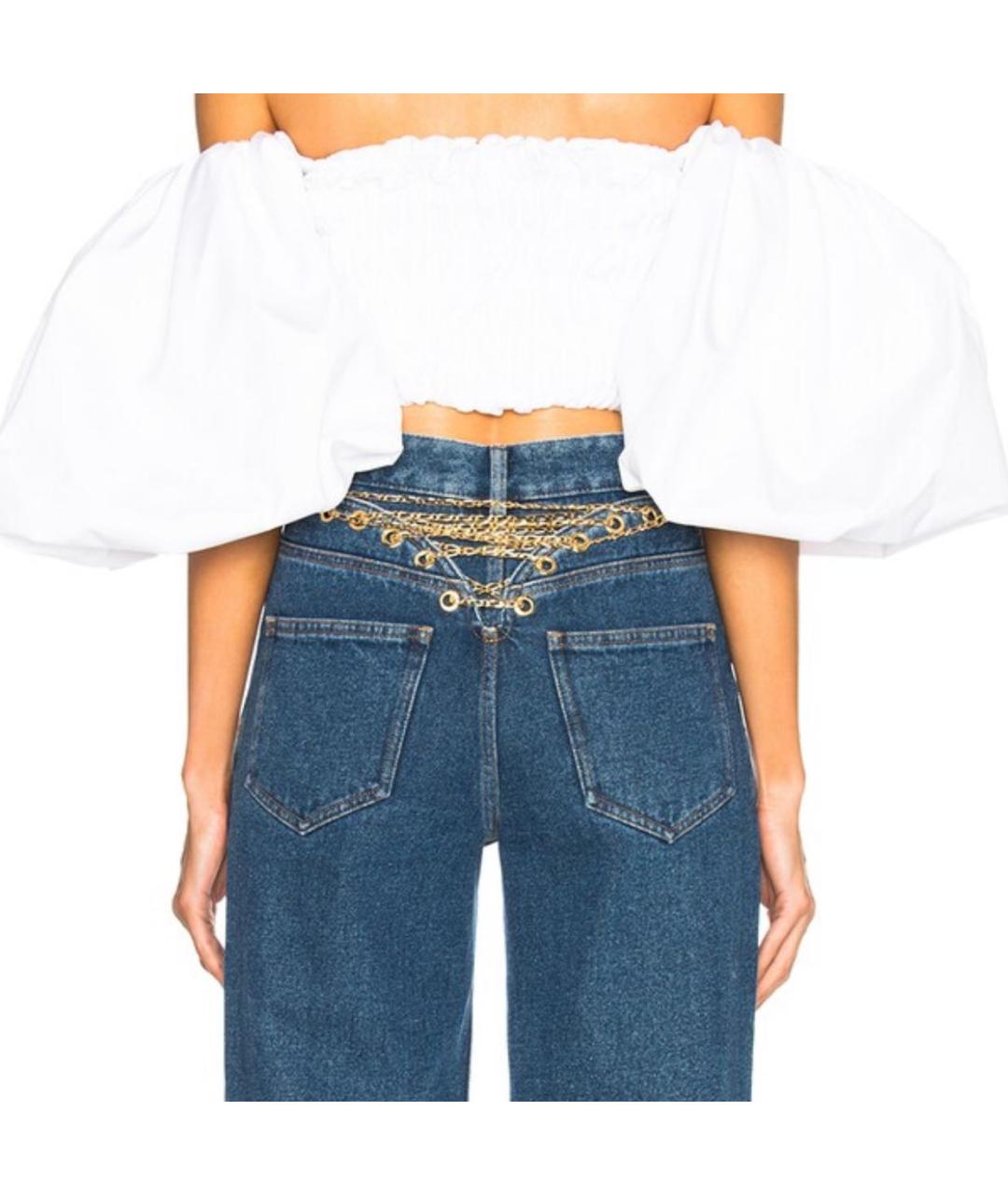 Y/PROJECT Темно-синие хлопковые прямые джинсы, фото 4