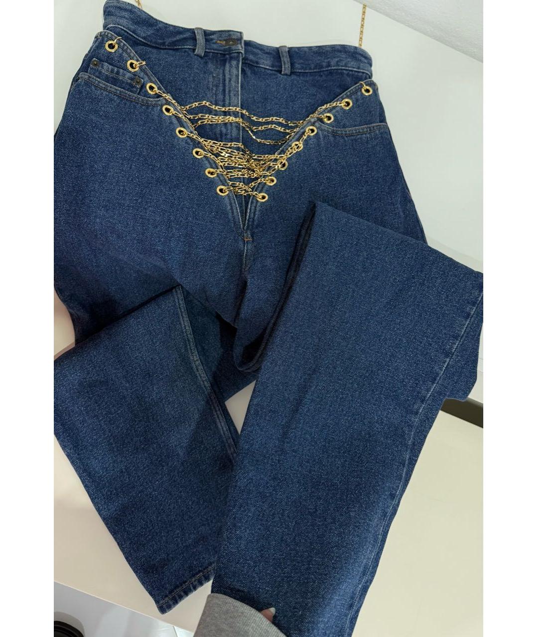 Y/PROJECT Темно-синие хлопковые прямые джинсы, фото 6