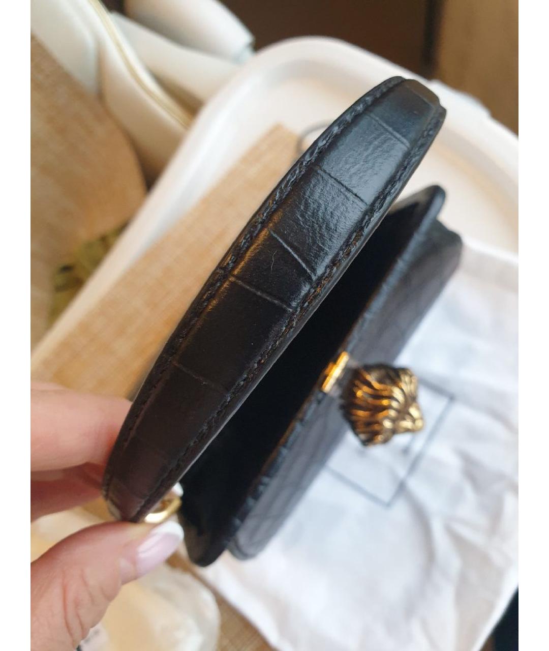 MOSCHINO Черная кожаная сумка с короткими ручками, фото 8