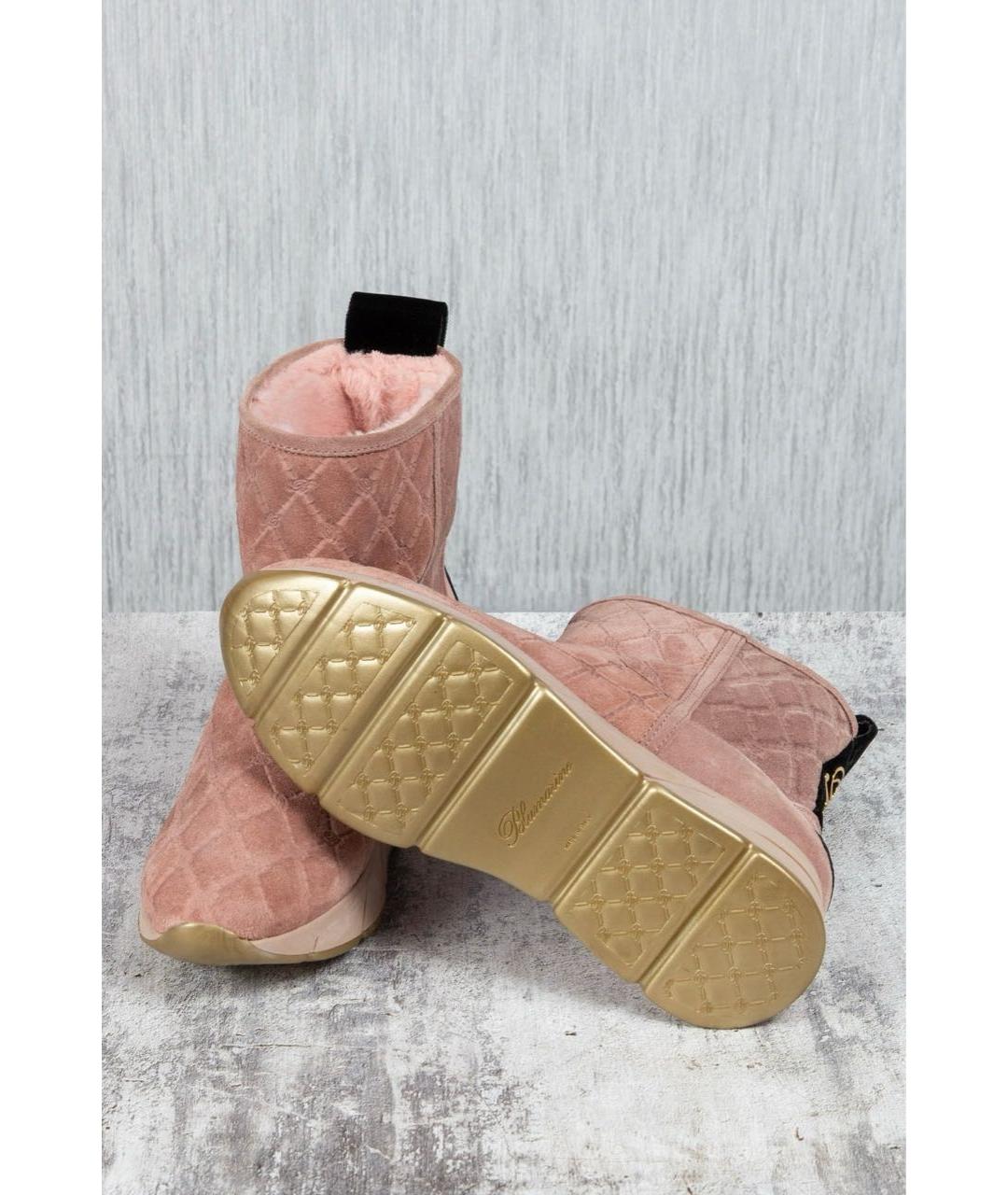 BLUMARINE Розовые замшевые полусапоги, фото 4