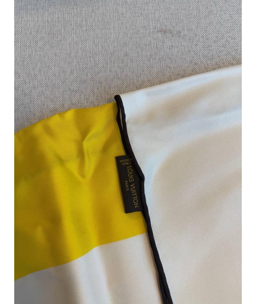 LOUIS VUITTON Желтый платок, фото 7