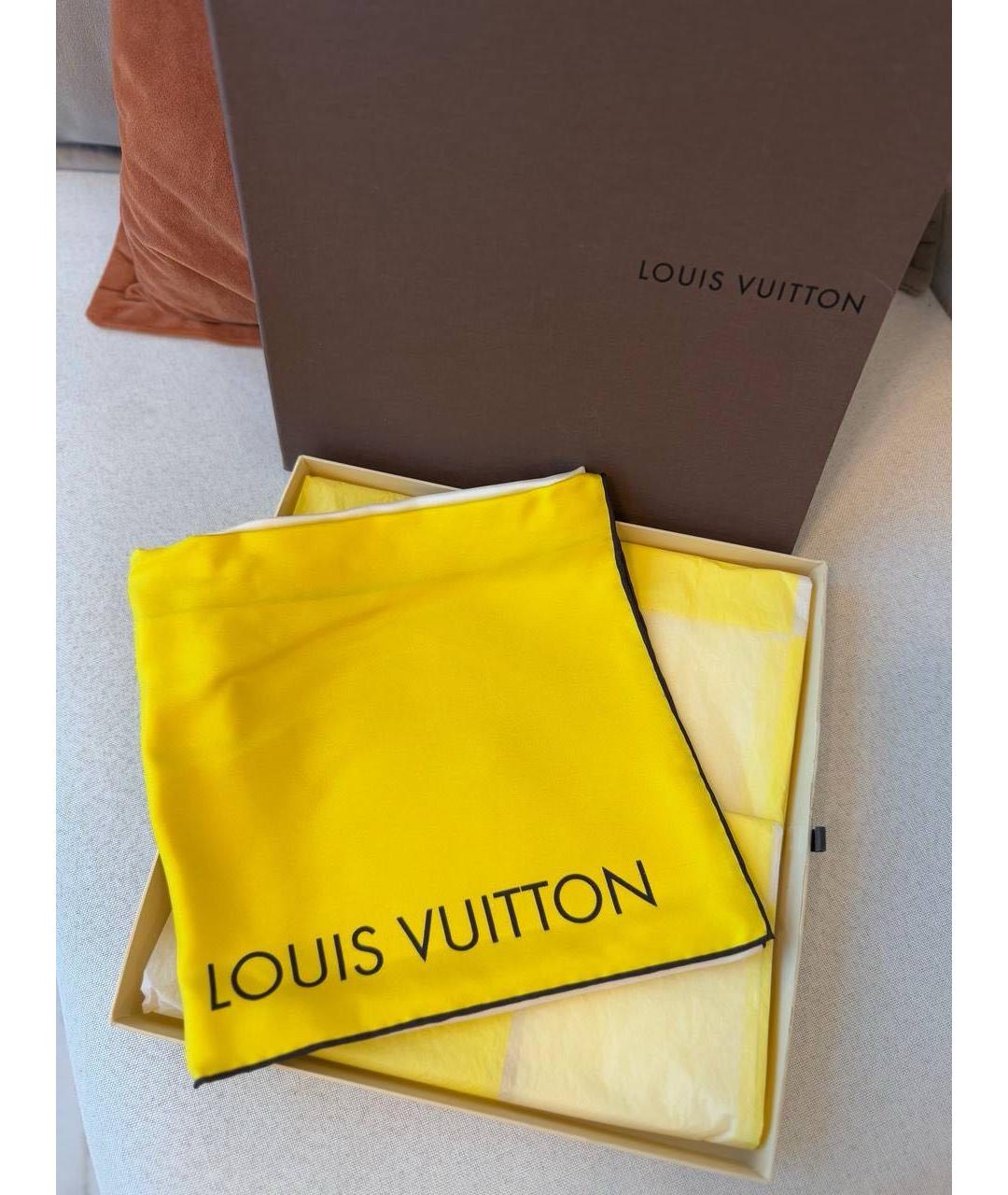 LOUIS VUITTON Желтый платок, фото 5