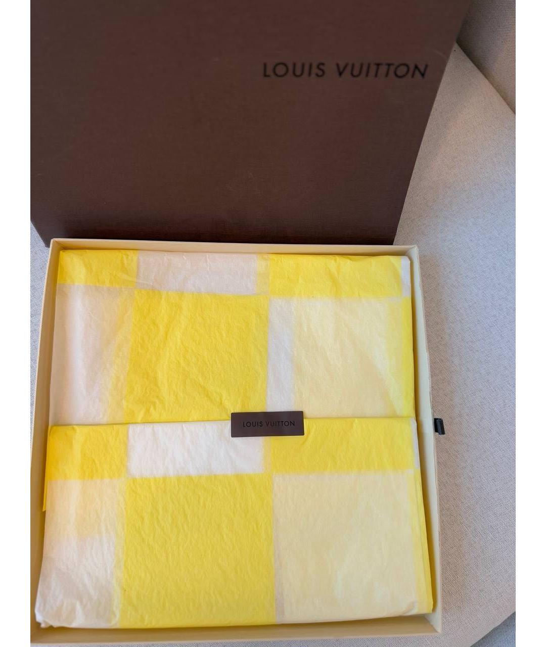 LOUIS VUITTON Желтый платок, фото 4