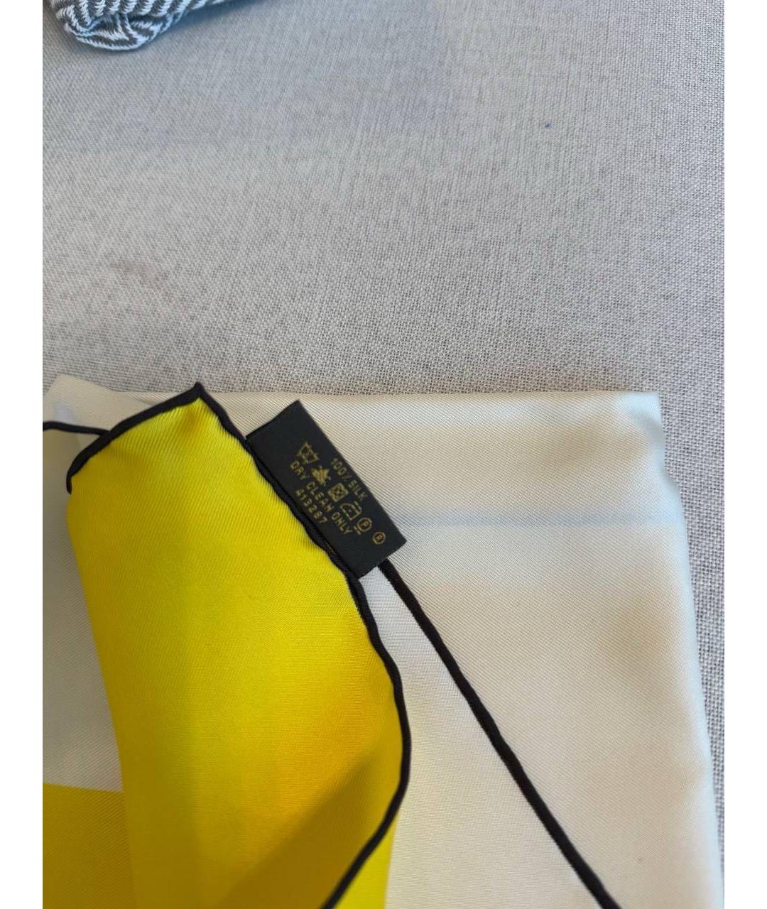 LOUIS VUITTON Желтый платок, фото 6