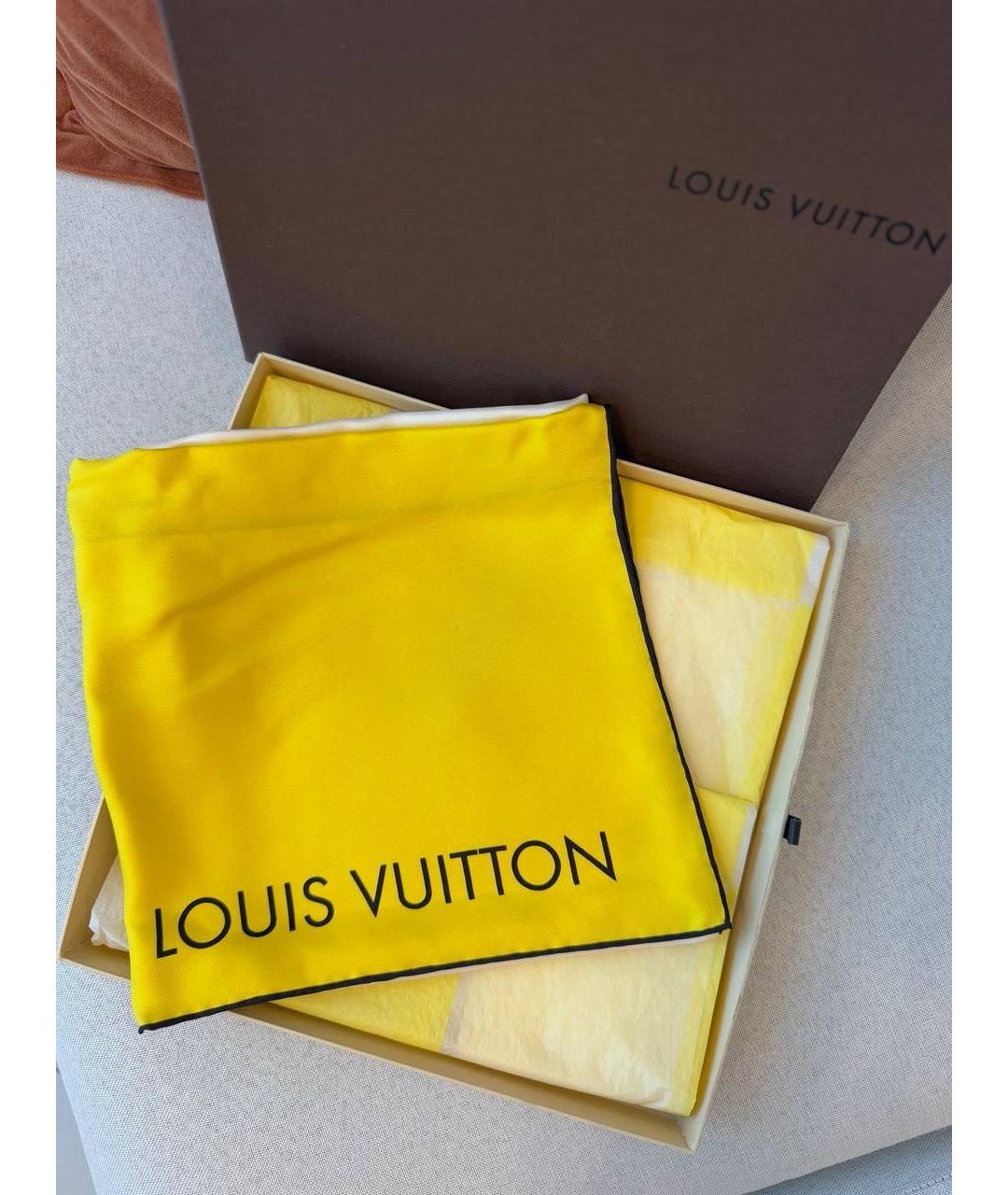 LOUIS VUITTON Желтый платок, фото 9