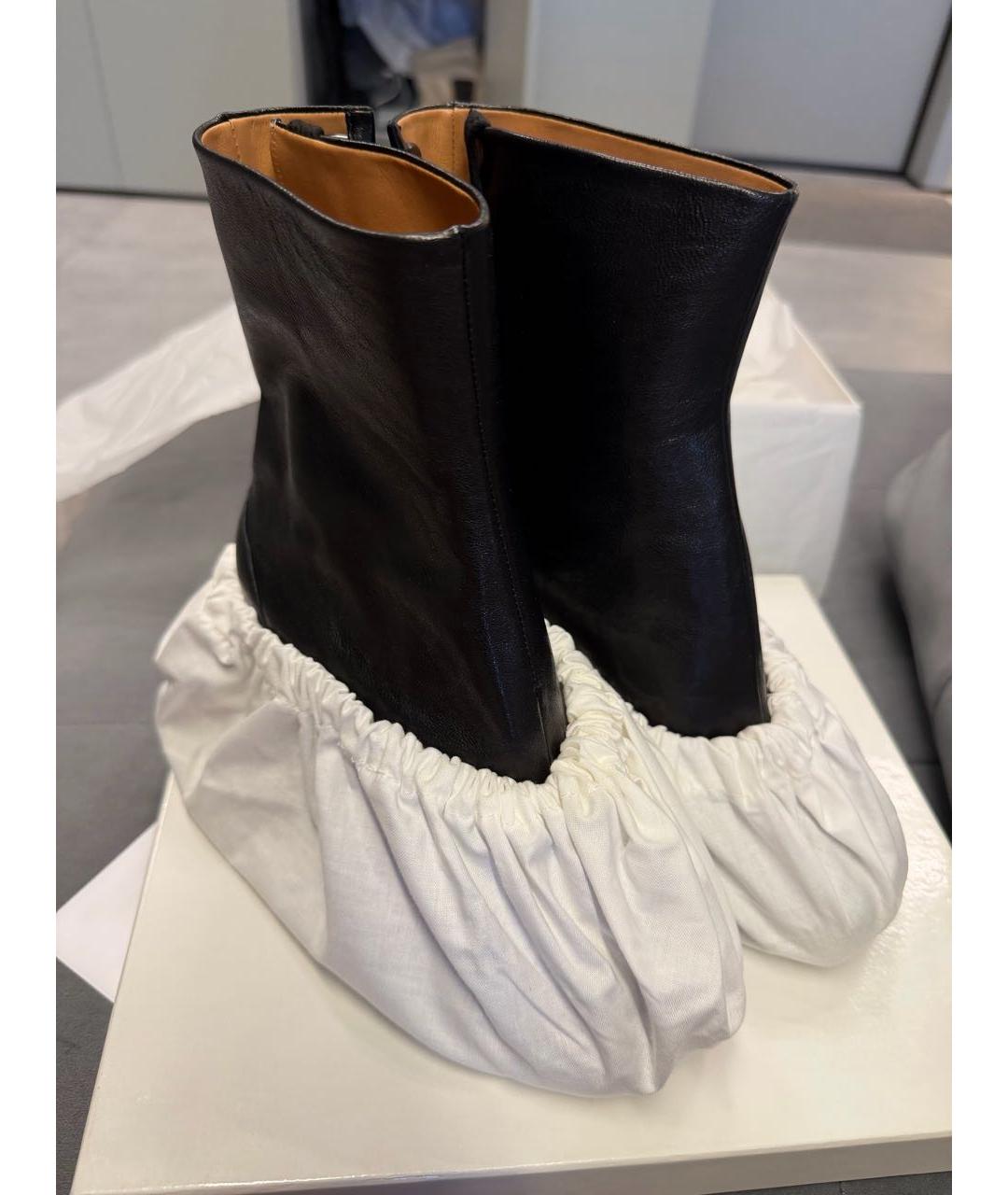 MAISON MARGIELA Черные кожаные ботильоны, фото 5
