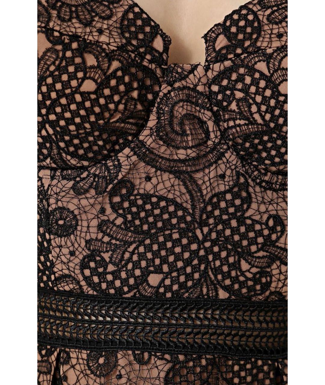 SELF-PORTRAIT Черное полиамидовое коктейльное платье, фото 8