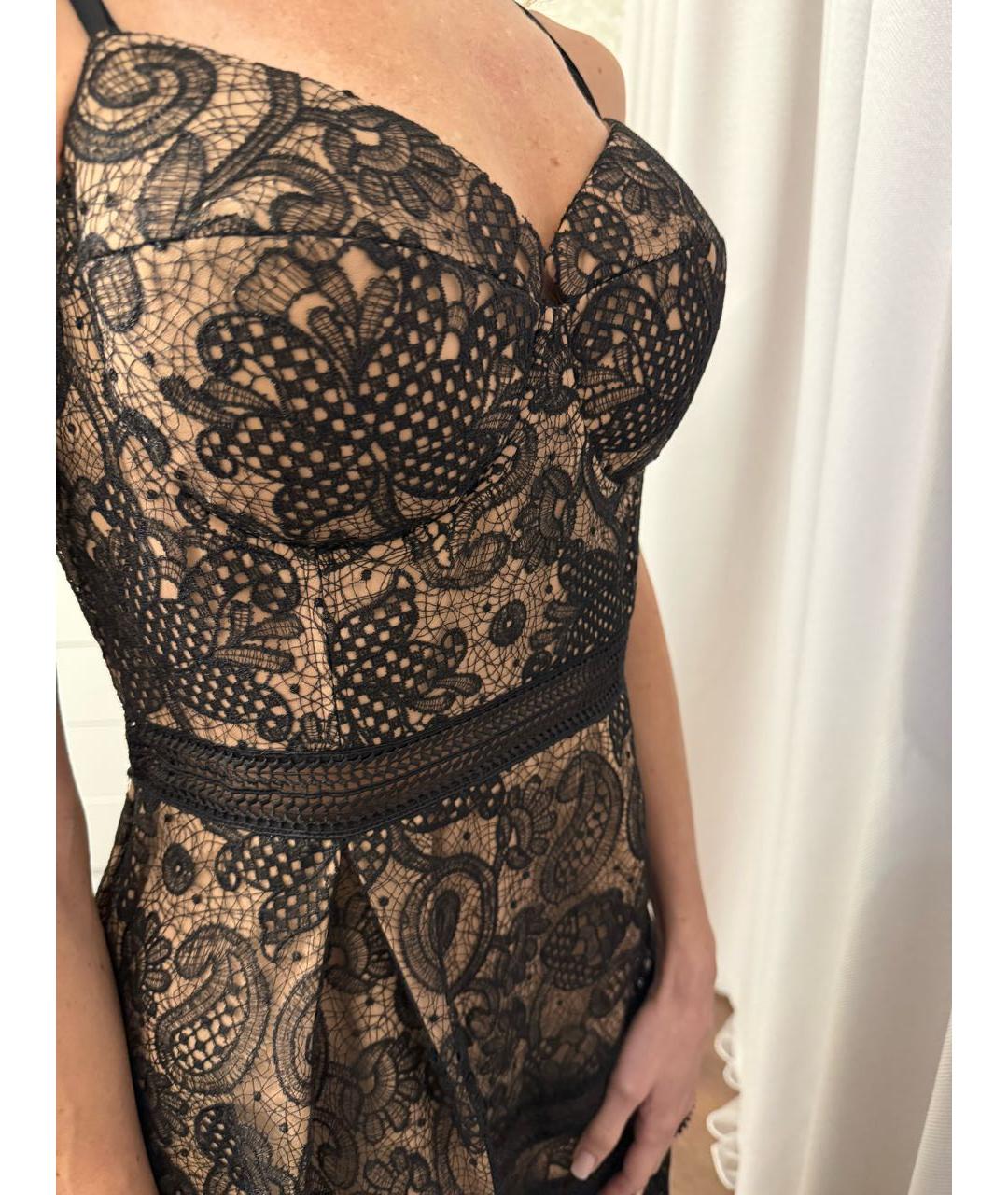 SELF-PORTRAIT Черное полиамидовое коктейльное платье, фото 5