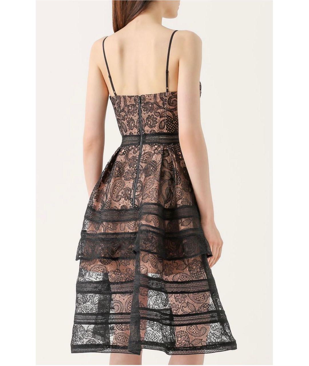 SELF-PORTRAIT Черное полиамидовое коктейльное платье, фото 2