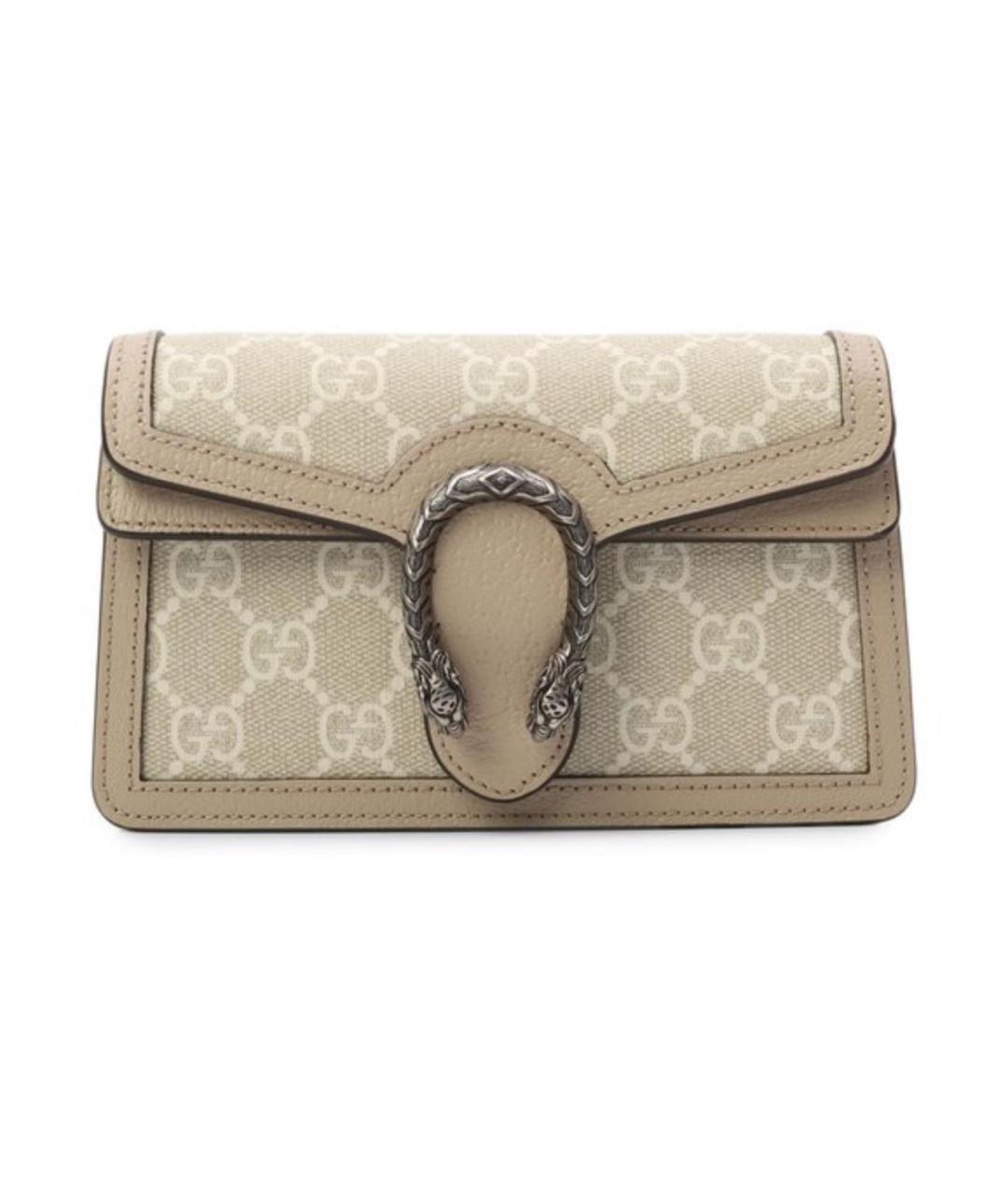 GUCCI Бежевая кожаная сумка через плечо, фото 2