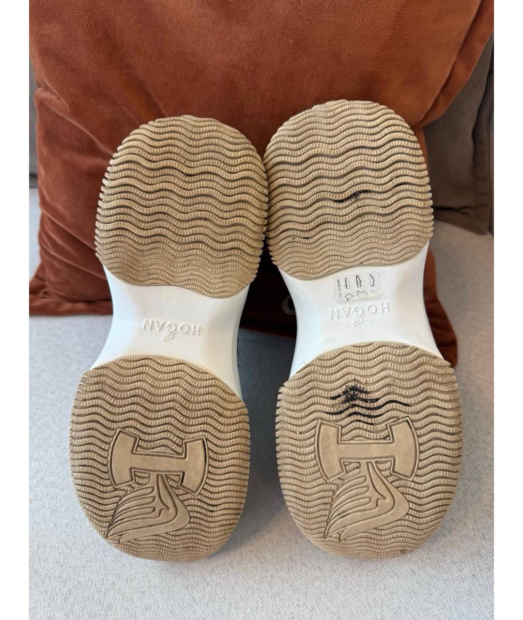 HOGAN Синие текстильные кроссовки, фото 5