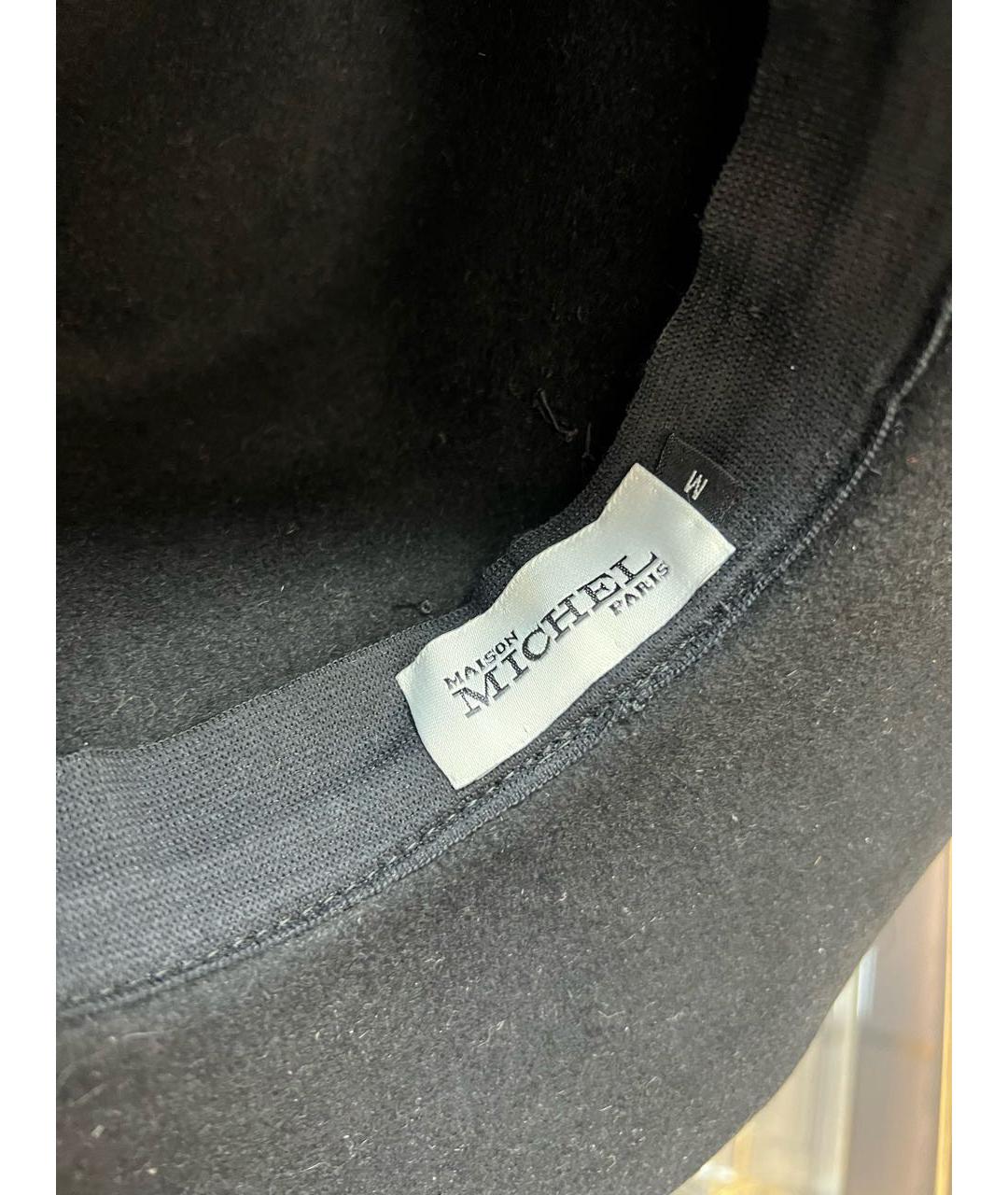 MAISON MICHEL Черная шляпа, фото 2